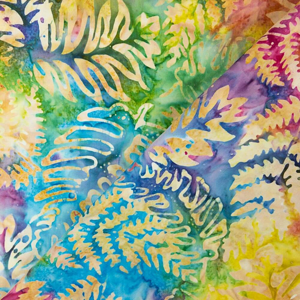 Batik Folhas Multicolorido Amarelo - Ribes y Casals