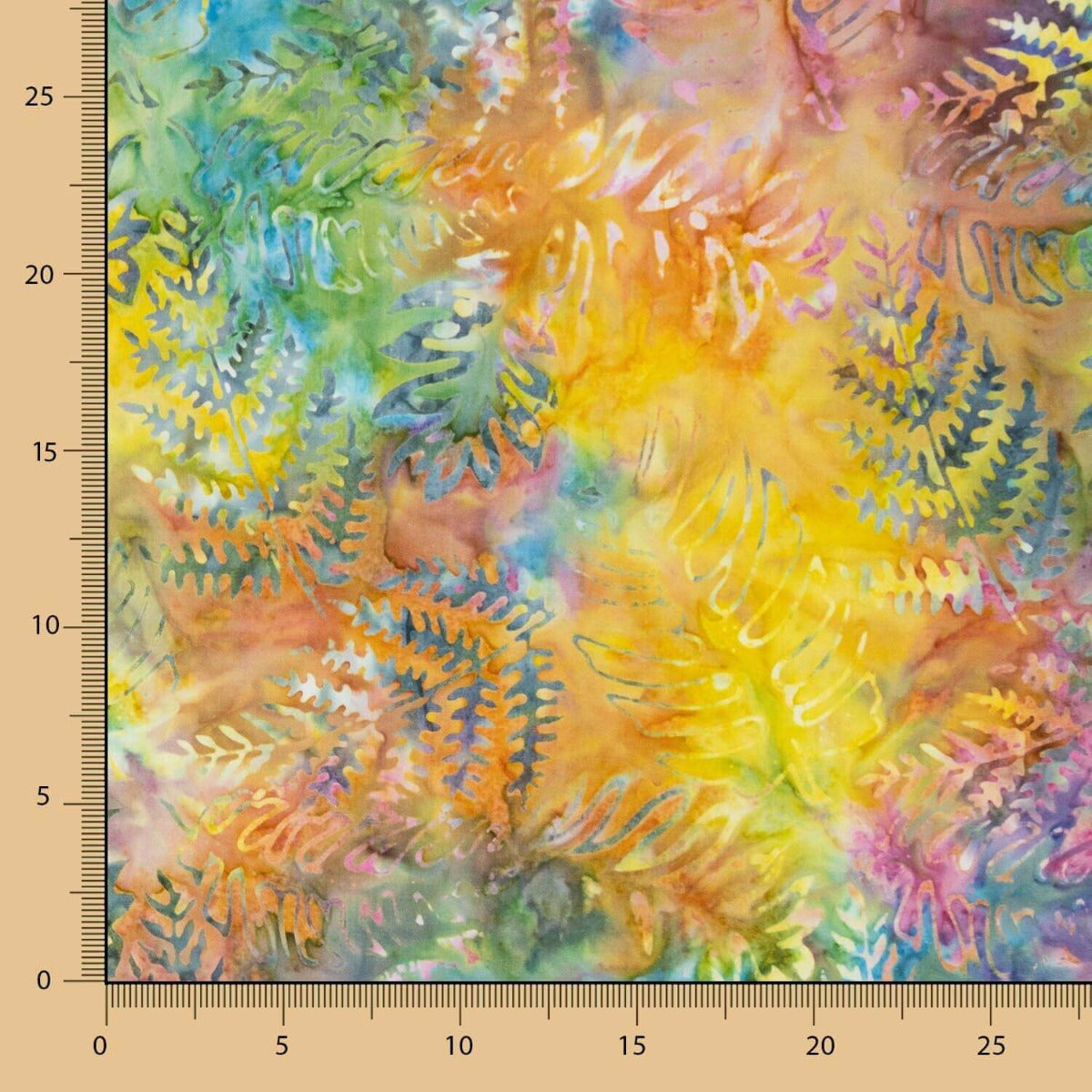 Batik Folhas Multicolorido Rosa - Ribes y Casals