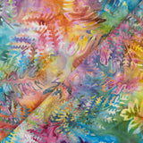 Batik Folhas Multicolorido Rosa - Ribes y Casals