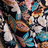 Popeline Viscose Caxemira Preto - Ribes y Casals