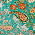 Popeline Viscose Florl Verde - Ribes y Casals