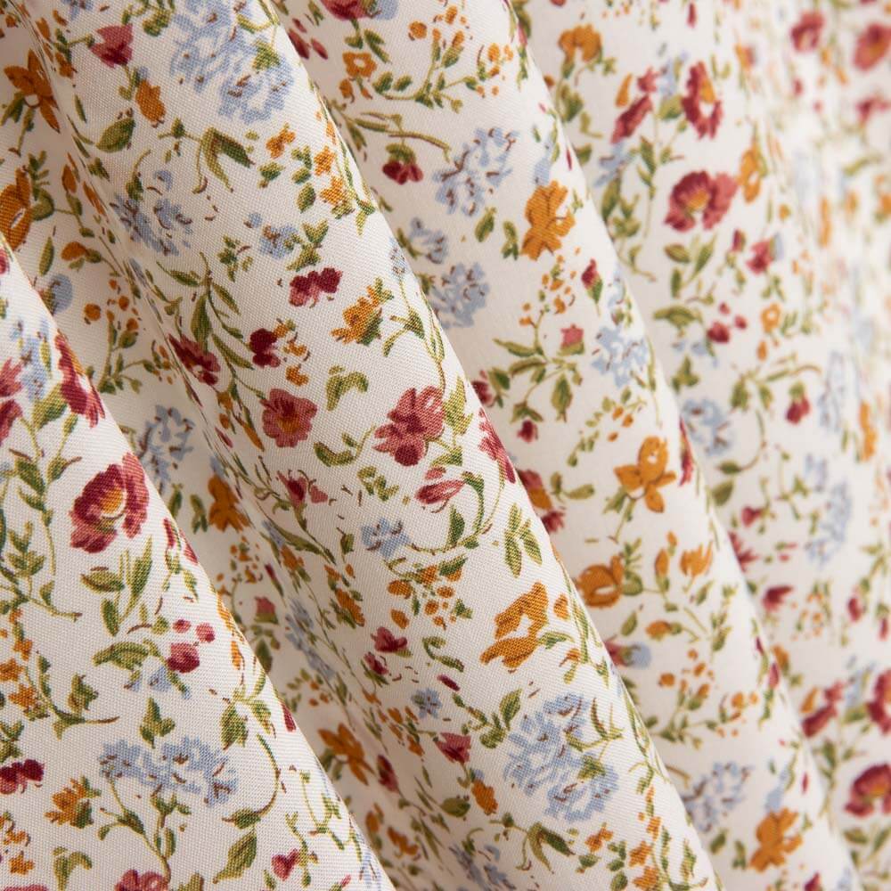 Popeline Viscose Floral Cru - Ribes y Casals