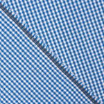 Popeline de algodão xadrez mini azul - Ribes y Casals