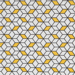 Popeline Algodão Cubic Amarelo - Ribes y Casals