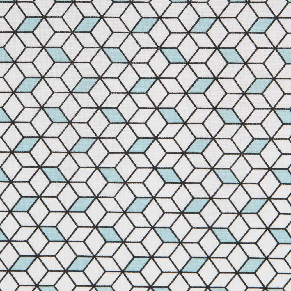 Popeline Algodão Cubic Azul - Ribes y Casals