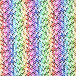 Popeline  Algodão Chevron Multicolorida - Ribes y Casals