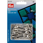 Alfinetes de segurança Prym 085463 prateados de 50 mm n.º 3 – Embalagem de 50 unidades - Ribes y Casals