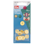 Botões Forráveis Prym 323151 Dourados 15 mm – Pack 6 Unidades - Ribes y Casals
