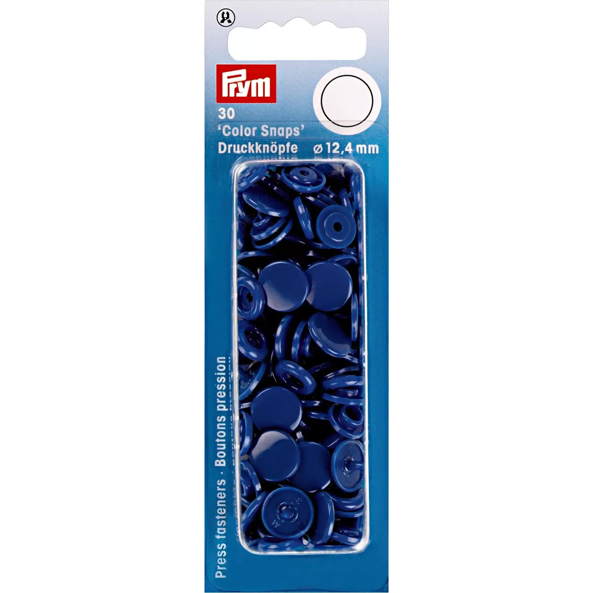 Botões de pressão Prym Color Snaps 12,4 mm azul real - Ribes y Casals