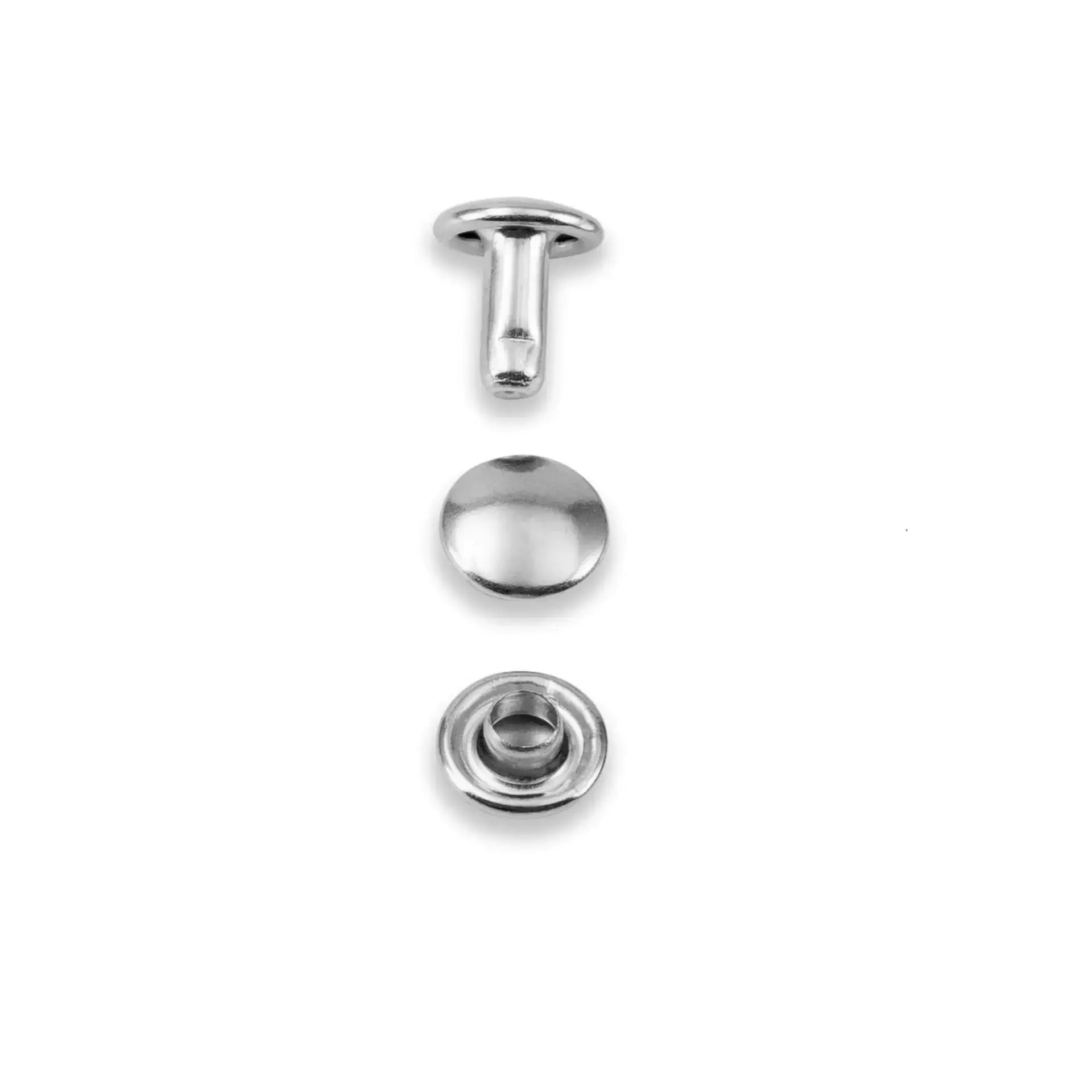 Rebites tubulares Prym 403170 prateados 3-4 mm – 25 unidades - Ribes y Casals