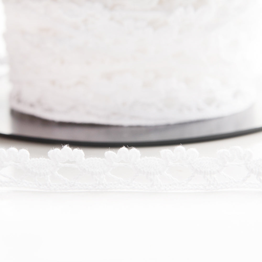 Fita de Renda Branca PU3840 9mm - Ribes y Casals