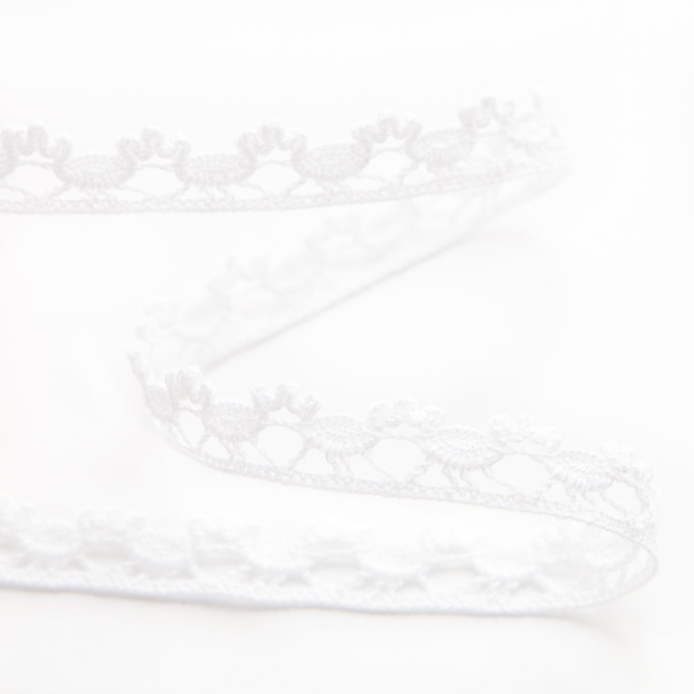 Fita de Renda Branca PU3840 9mm - Ribes y Casals