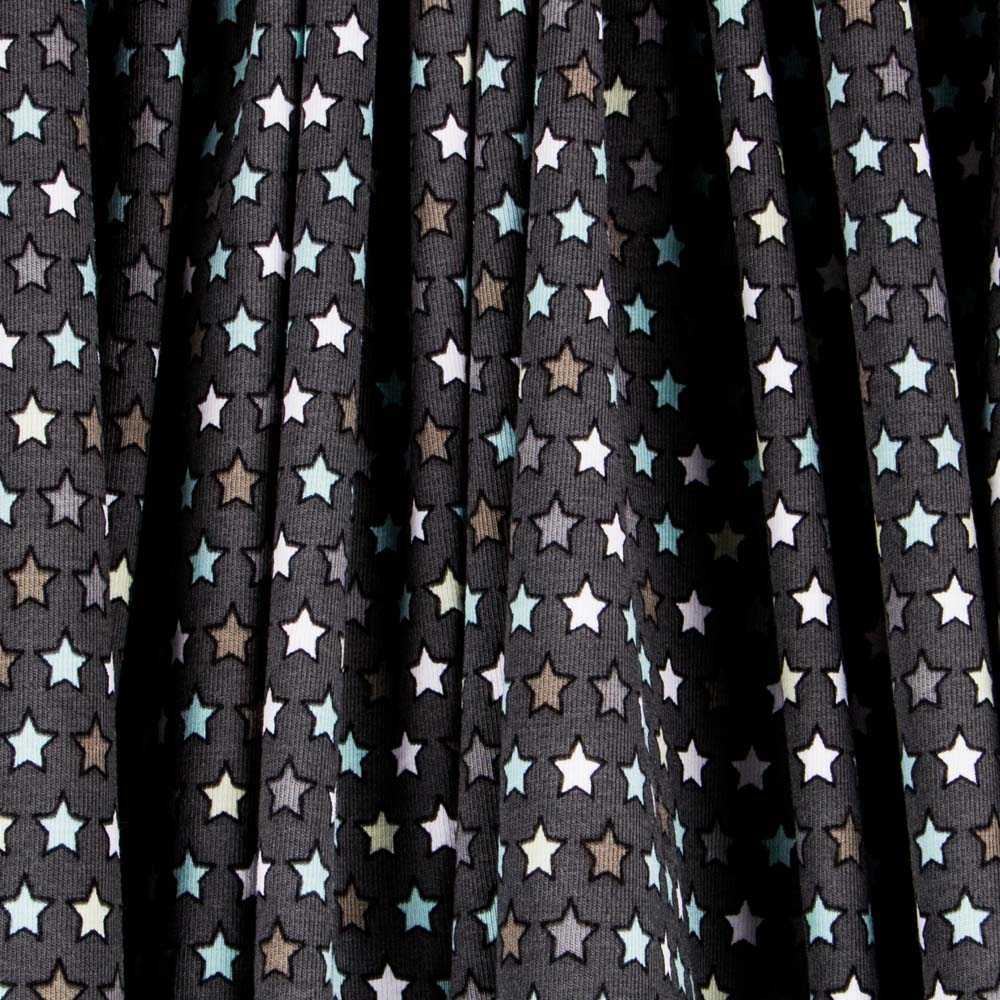 Punto Algodón Estrellas Fondo Gris - Ribes y Casals