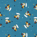 Malha de Algodão Tratores Verde Água - Ribes y Casals