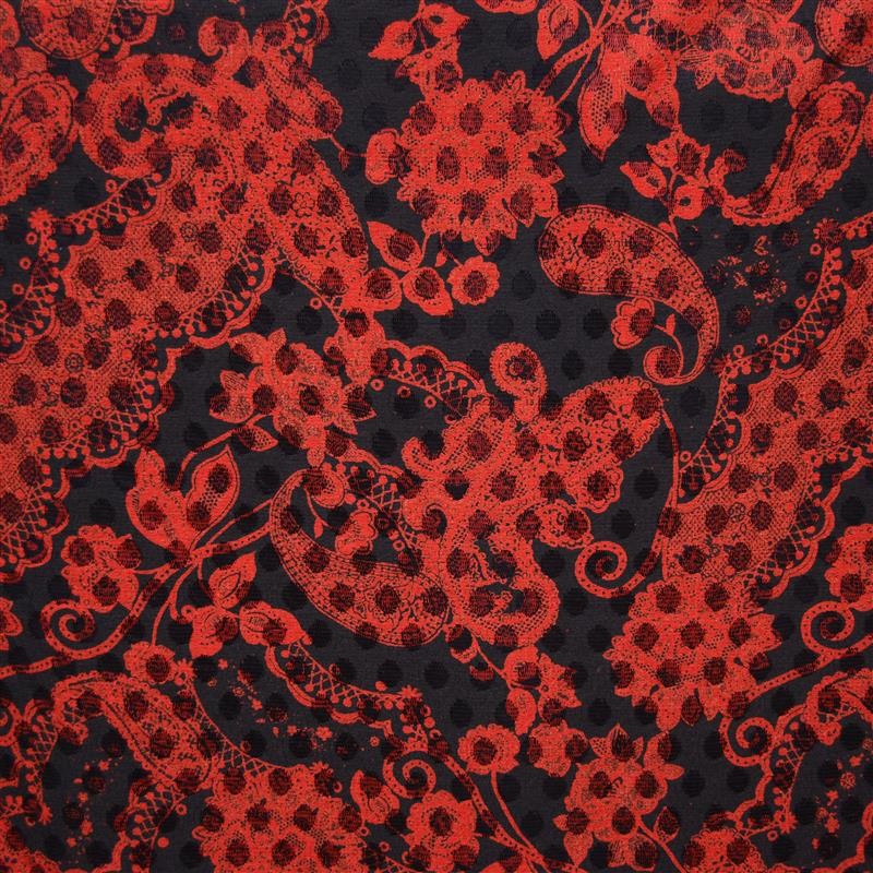 Malha Perfurada Desenho Vermelho - Ribes y Casals
