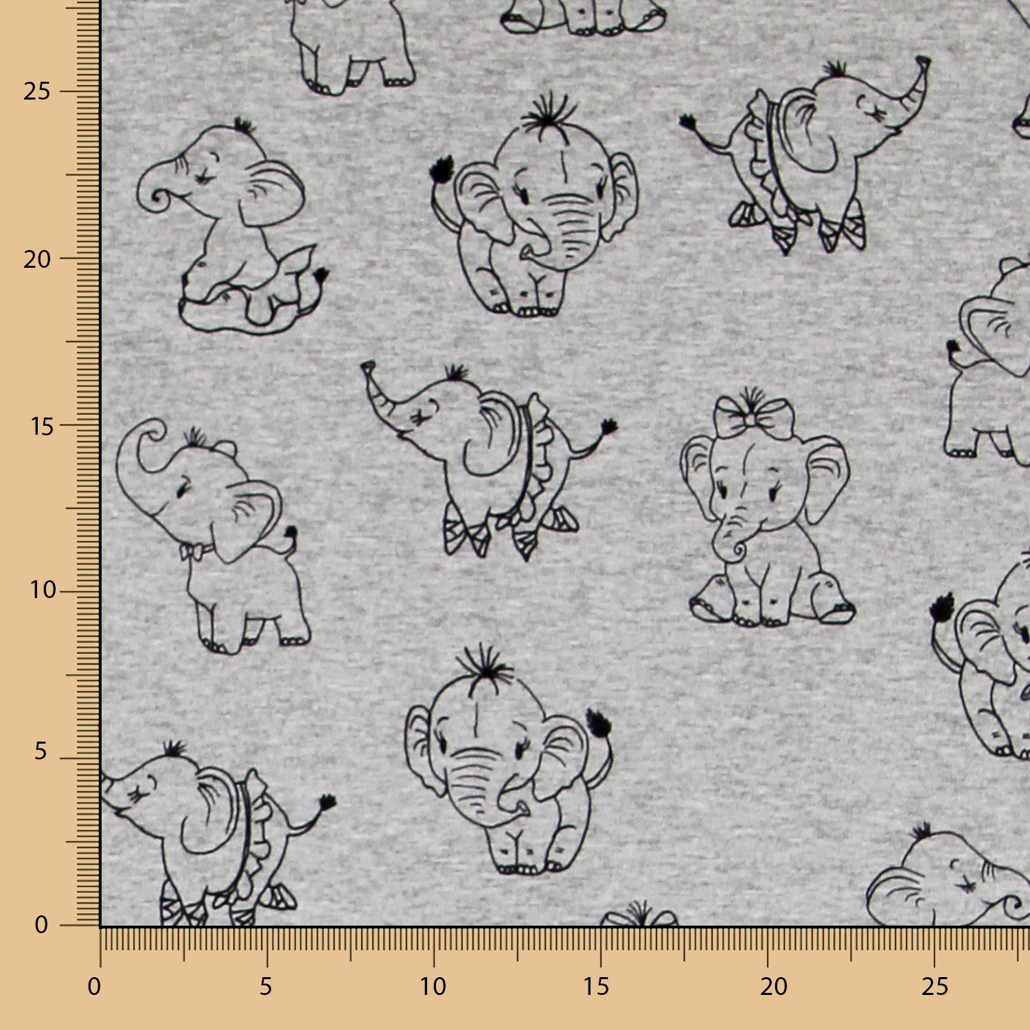 Malha Coralina Elephant Cinza - Ribes y Casals