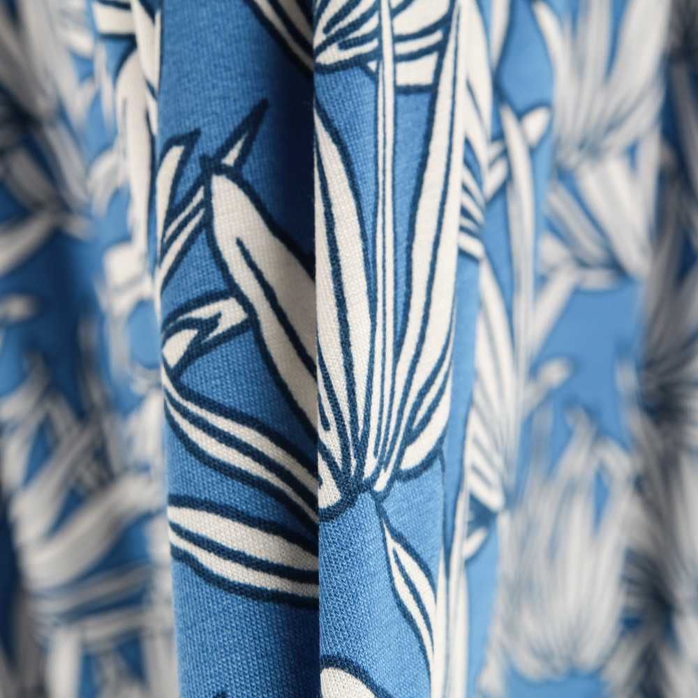 Tecido de Viscose Tropical Azul - Ribes y Casals