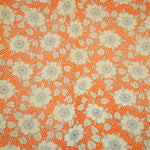 Fundo laranja de flor de lycra de malha fina - Ribes y Casals