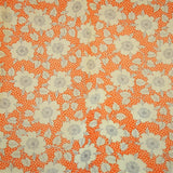 Fundo laranja de flor de lycra de malha fina - Ribes y Casals