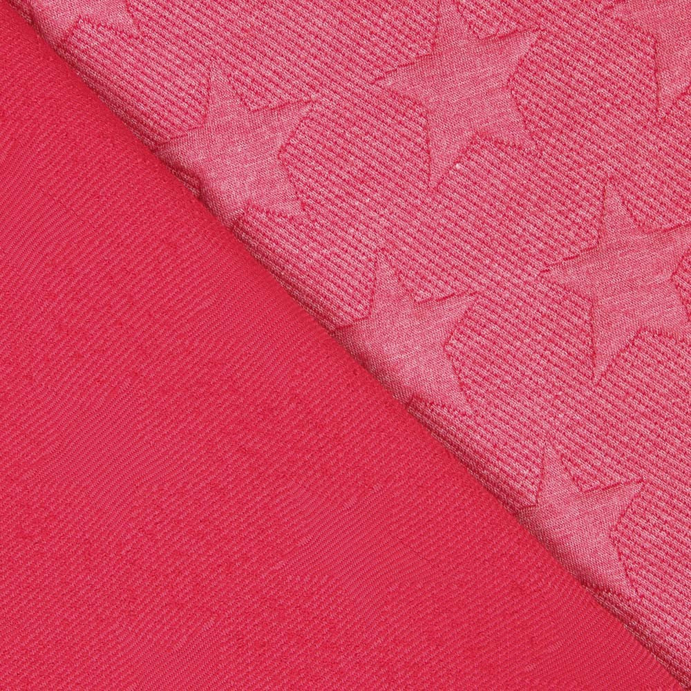 Malha Jacquard Stars Fucsia - Ribes y Casals