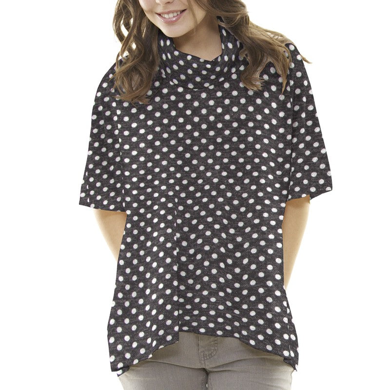 Ponto Jérsei Bolinhas Preta - Ribes y Casals