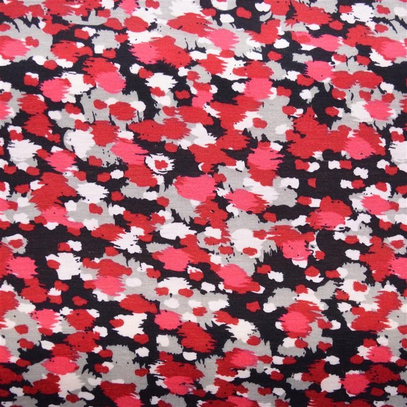 Malha Lycra Acuarelas Coral e Vermelho - Ribes y Casals