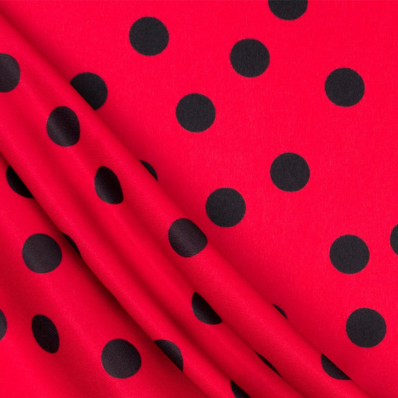 Ponto Seda Flamenco Preto 33mm Vermelho - Ribes y Casals