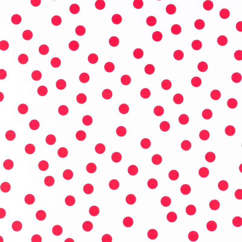 Ponto Seda Flamenco Vermelho 18mm Branco - Ribes y Casals