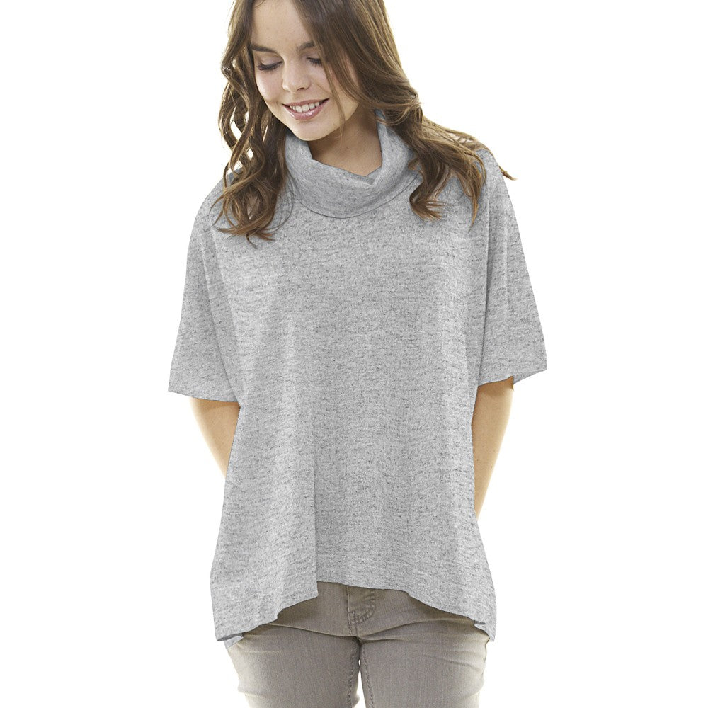 Malha Suéter Felpo Cinzento Claro - Ribes y Casals