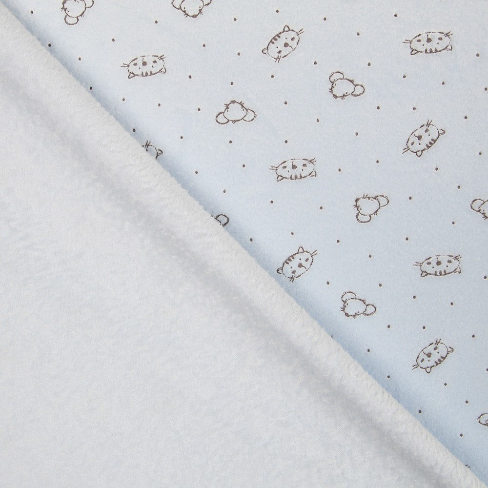 Tecido Tundosado Cats Azul - Ribes y Casals