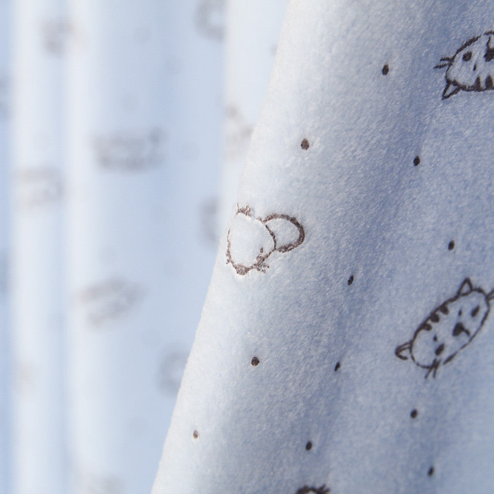 Tecido Tundosado Cats Azul - Ribes y Casals