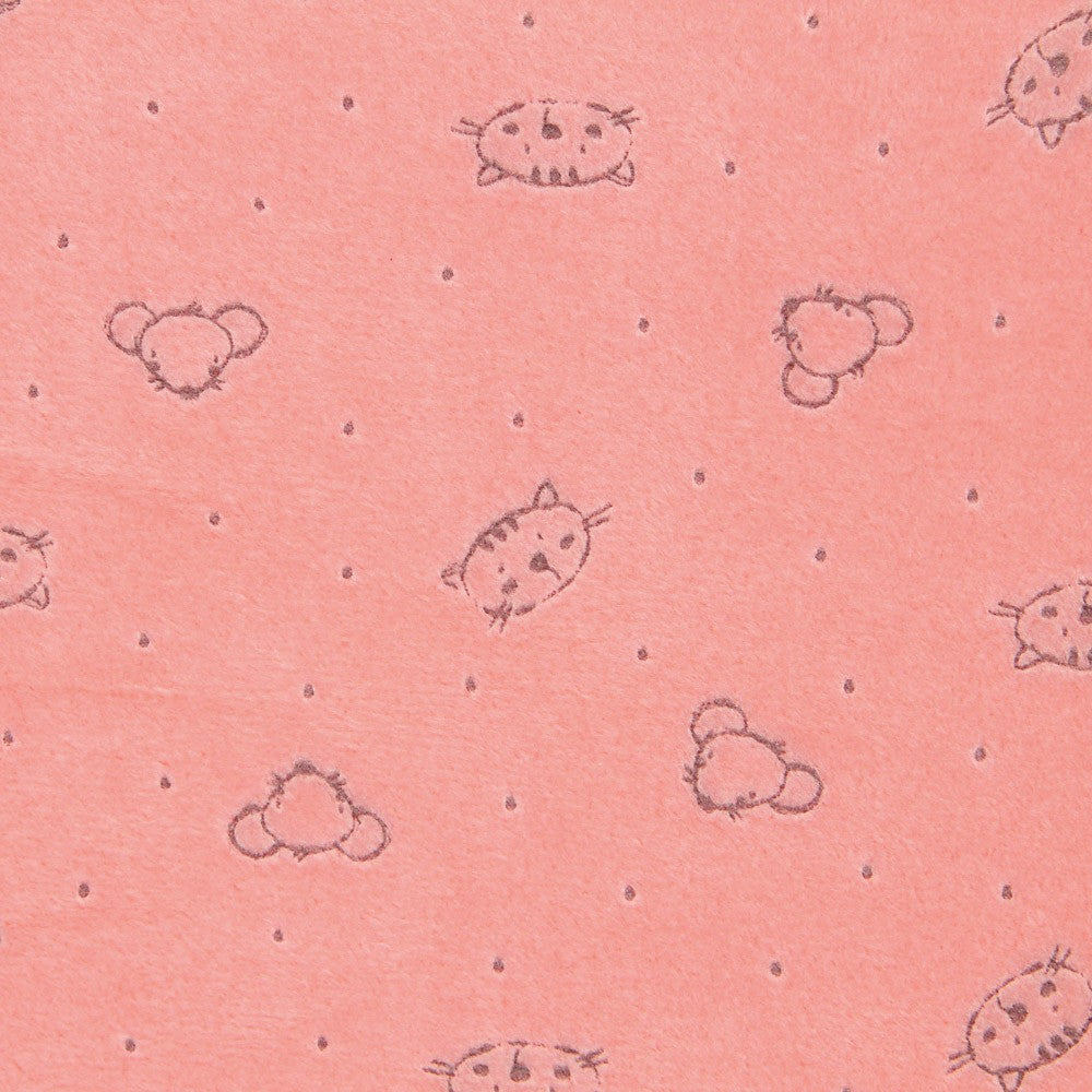 Tecido Tundosado Cats Coral - Ribes y Casals