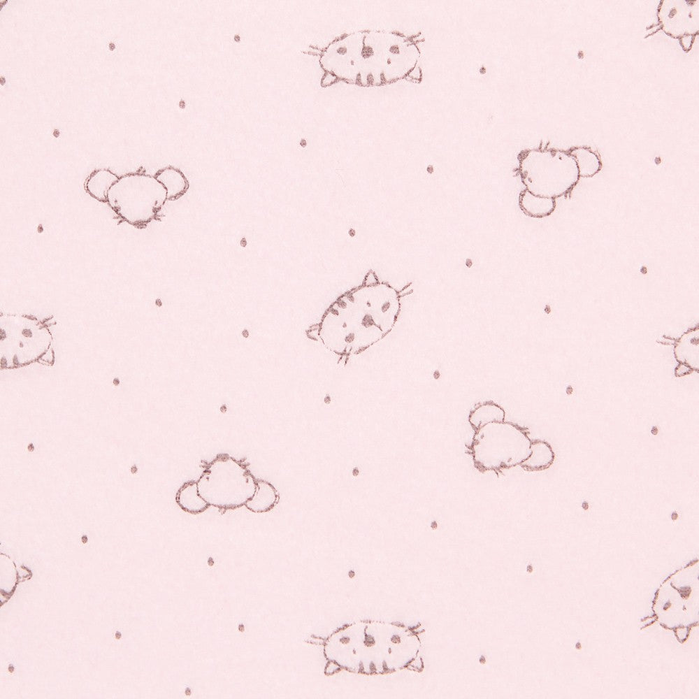 Tecido Tundosado Cats Rosa - Ribes y Casals