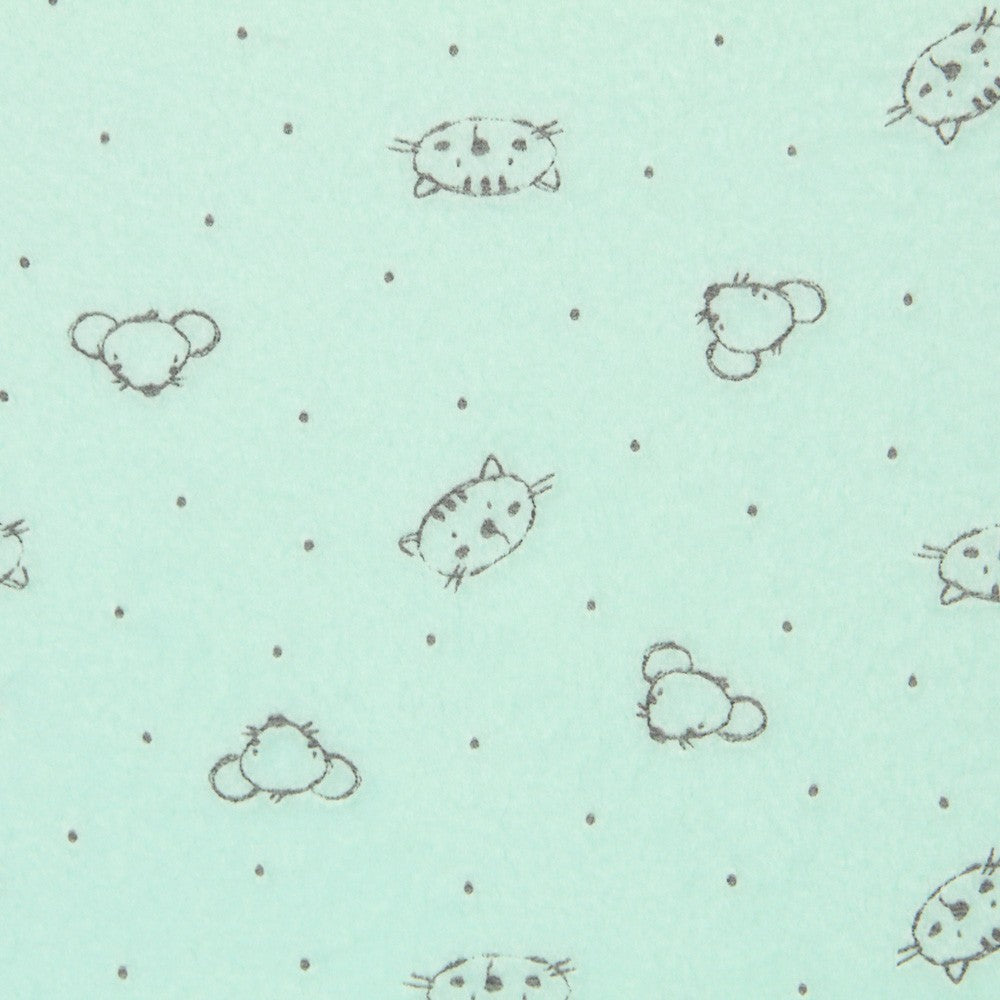 Tecido Tundosado Cats Verde - Ribes y Casals