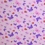 Malha Viscose Borboretas Rosa - Ribes y Casals
