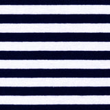 Malha Viscose Riscas 16mm Azul Marinho - Ribes y Casals