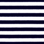 Malha Viscose Riscas 16mm Azul Marinho - Ribes y Casals