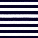 Malha Viscose Riscas 16mm Azul Marinho - Ribes y Casals