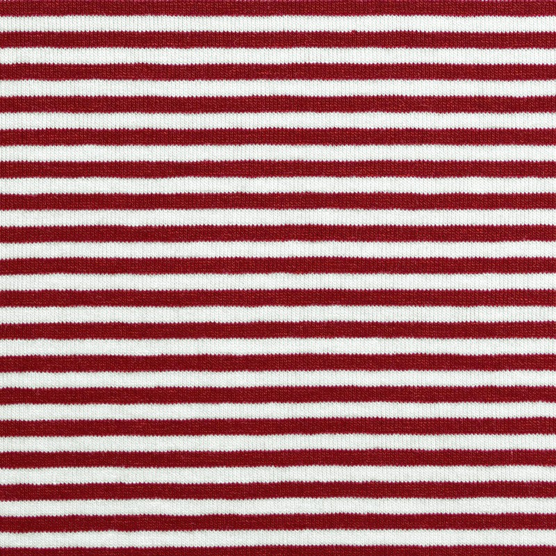 Malha Viscose Riscas 2 mm Vermelhas - Ribes y Casals