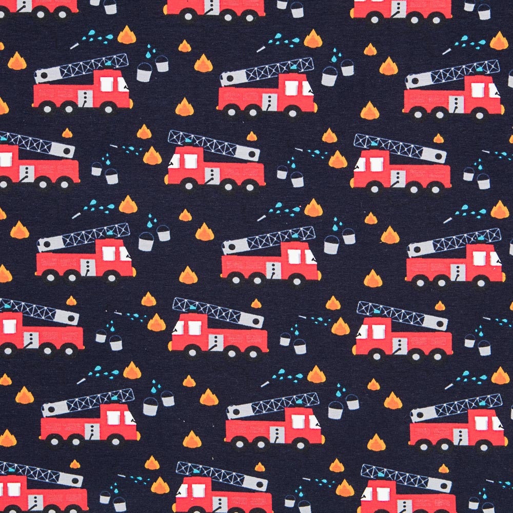 Malha Algodão Bombeiros Azul Noite - Ribes y Casals