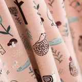 Malha de Algodão Bosque Nórdica Rosa - Ribes y Casals