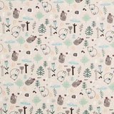 Malha de Algodão Bosque Nórdico Vison - Ribes y Casals