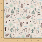 Malha de Algodão Bosque Nórdico Vison - Ribes y Casals