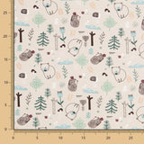 Malha de Algodão Bosque Nórdico Vison - Ribes y Casals