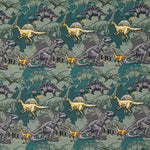 Malha de Algodão Dinossauros Verde - Ribes y Casals