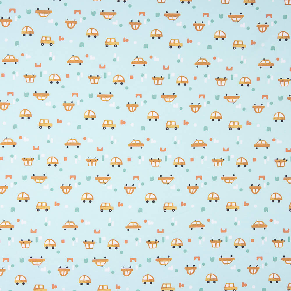 Malha Algodão Estampado Carros - Ribes y Casals