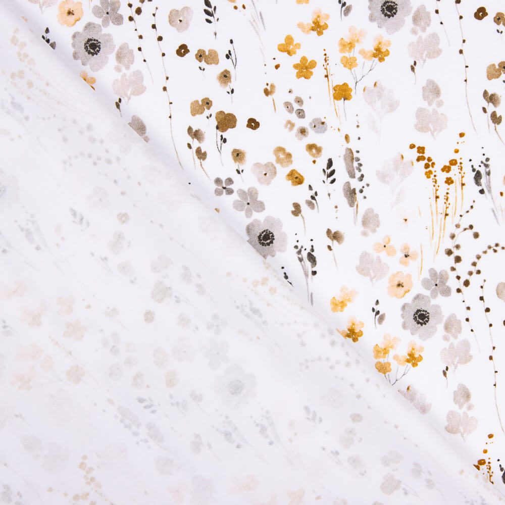 Malha Algodão Flor De Primavera Bolinhas - Ribes y Casals