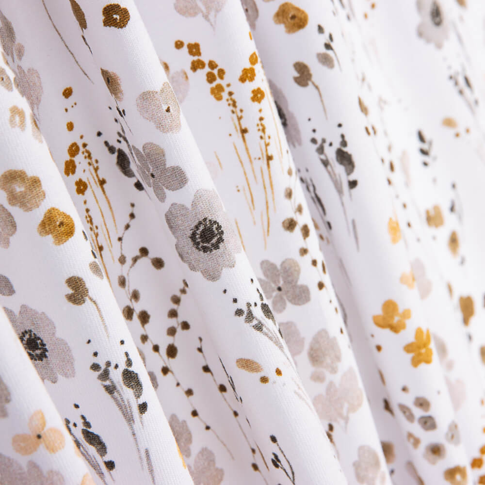 Malha Algodão Flor De Primavera Bolinhas - Ribes y Casals