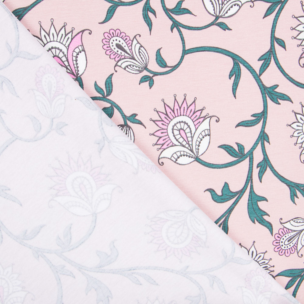 Malha de Algodão Flores Dusty - Ribes y Casals