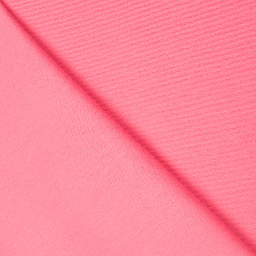 Punto Algodón Lycra Orgánico Rosa Coral - Ribes y Casals